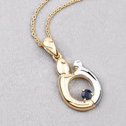 Bids.com 0.19 Carat Genuine Blue Sapphire .925 Sterling Silver Pendant Pendants Light Gray size 18.00