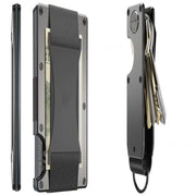 SmartPursue™ Carbon Fiber Wallet - RFID Blocking Metal Card Holder Card Wallet White Smoke Set4