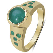 Bids.com 14K Yellow Gold Plated 1.55 Carat Genuine Emerald & White Diamond .925 Sterling Silver Ring Rings White Smoke size 8.00,size 6.00,size 7.00,size 9.00