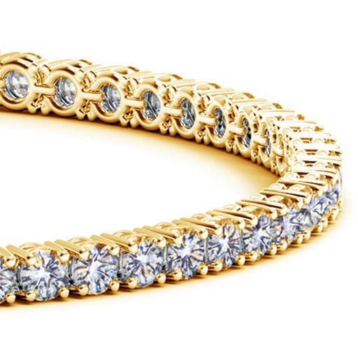 Bids.com Lab Grown Round Diamond Tennis Bracelet in 14k Yellow Gold (7 cctw F/G  VS2/SI1) Bracelets White Smoke 7 / Yellow Gold