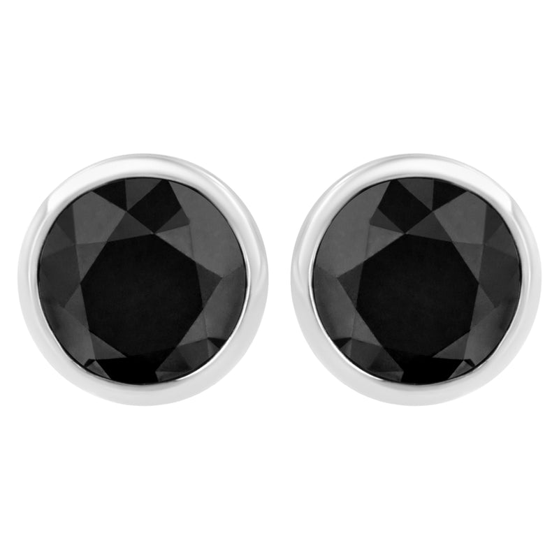 Bids.com .925 Sterling Silver 4.00 Cttw Round Brilliant-Cut Black Diamond Bezel-Set Stud Earrings with Screw Backs (Fancy Color-Enhanced, I2-I3 Clarity) Earrings White Smoke White.Sterling Silver / 3,White.Sterling Silver / 1.5,White.Sterling Silver / 4,White.Sterling Silver / 2,White.Sterling Silver / 1,White.Sterling Silver / 0.75,White.Sterling Silver / 1.25,White.Sterling Silver / 1.38,White.Sterling Silver / 2.5,White.St