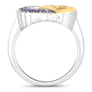 Bids.com 0.28 Carat Genuine Tanzanite .925 Sterling Silver Ring Rings White Smoke size 6.00,size 7.00,size 8.00