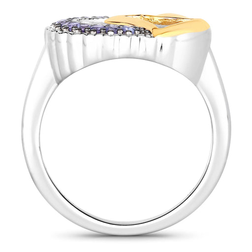 Bids.com 0.28 Carat Genuine Tanzanite .925 Sterling Silver Ring Rings White Smoke size 6.00,size 7.00,size 8.00
