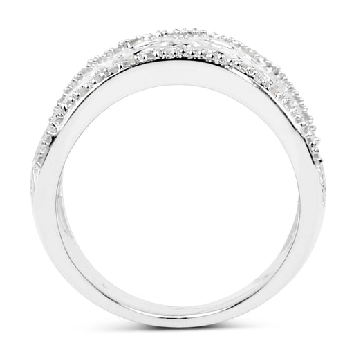 Bids.com 0.25 Carat Genuine White Diamond .925 Sterling Silver Ring Rings White Smoke size 6.00,size 7.00,size 8.00,size 9.00