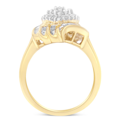 Bids.com 10K Yellow Gold Diamond Cocktail Ring (3/4 Cttw, I-J Color, I2-I3 Clarity) - Size 8 Rings White Smoke 7 / Yellow.Gold,6 / Yellow.Gold,6.5 / Yellow.Gold,7.5 / Yellow.Gold,8 / Yellow.Gold