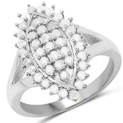Bids.com 0.62 Carat Genuine White Diamond .925 Sterling Silver Ring Rings White Smoke size 6.00,size 7.00,size 8.00,size 9.00,size 5.00