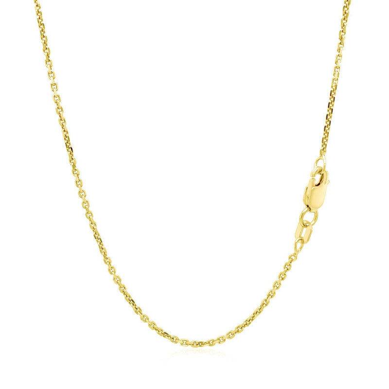 Bids.com 14k Yellow Gold Diamond Cut Cable Link Chain 1.4mm Necklaces White Smoke 16 / Yellow Gold,18 / Yellow Gold,20 / Yellow Gold,24 / Yellow Gold,One / Yellow Gold