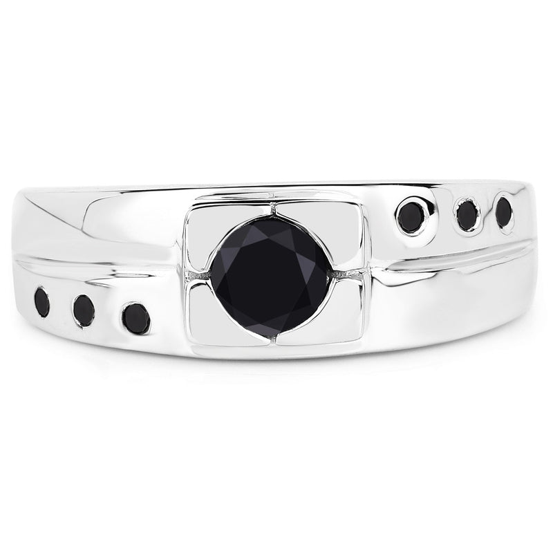 Bids.com 0.56 Carat Genuine Black Diamond .925 Sterling Silver Ring Rings Lavender size 9.00,size 6.00,size 7.00,size 8.00