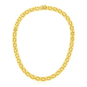 Bids.com 14k Yellow Gold Basket Weave Necklace Necklaces White Smoke 17 / Yellow Gold