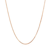 Bids.com 14k Rose Gold Classic Box Chain 0.8mm Necklaces White Smoke 16 / Rose Gold,17 / Rose Gold,18 / Rose Gold,20 / Rose Gold,24 / Rose Gold