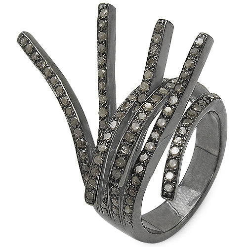 Bids.com 1.53 Carat Genuine TLB Diamond .925 Sterling Silver Ring Rings White Smoke size 7.00,size 6.00,size 8.00,size 9.00