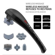 SmartPursue™ Handheld Deep Tissue Massager for Muscles Massagers White Smoke Black / US,Black / EU,Black / UK,Black / USB,Black / AU