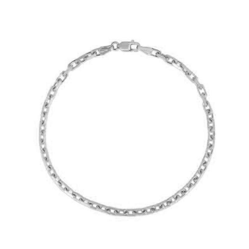 Bids.com 14k White Gold French Cable Chain Bracelet  (2.50 mm) Bracelets White Smoke 7.25 / White Gold
