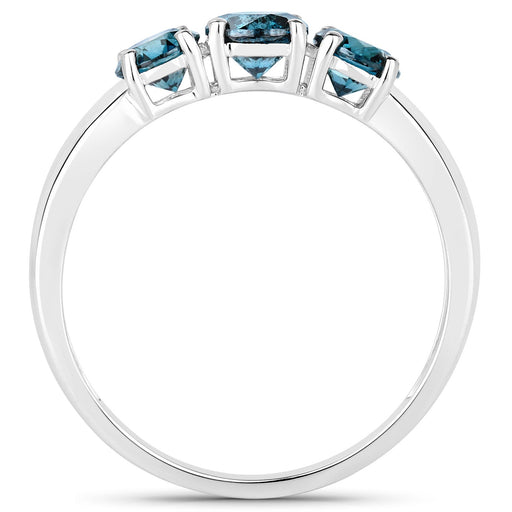 Bids.com 1.03 Carat Genuine Blue Diamond 14K White Gold Ring Rings White Smoke size 6.00,size 7.00,size 8.00,size 4.00