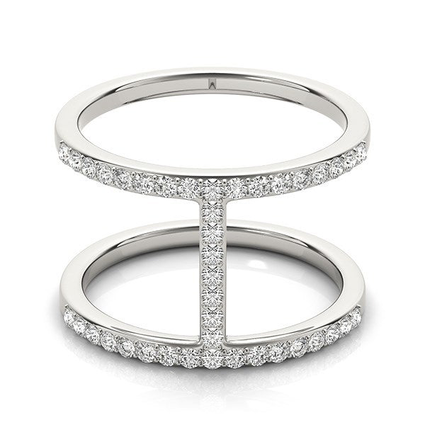 Bids.com 14k White Gold Dual Band Bridge Style Diamond Ring (3/8 cttw) Rings White Smoke 3 / White Gold,3.5 / White Gold,4 / White Gold,4.5 / White Gold,5 / White Gold,5.5 / White Gold,6 / White Gold,6.5 / White Gold,7 / White Gold,7.5 / White Gold,8 / White Gold,8.5 / White Gold,9 / White Gold