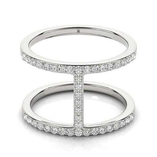Bids.com 14k White Gold Dual Band Bridge Style Diamond Ring (3/8 cttw) Rings White Smoke 3 / White Gold,3.5 / White Gold,4 / White Gold,4.5 / White Gold,5 / White Gold,5.5 / White Gold,6 / White Gold,6.5 / White Gold,7 / White Gold,7.5 / White Gold,8 / White Gold,8.5 / White Gold,9 / White Gold