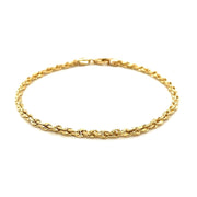 Bids.com 3.0mm 14k Yellow Gold Solid Diamond Cut Rope Bracelet Bracelets White Smoke 7 / Yellow Gold,8 / Yellow Gold