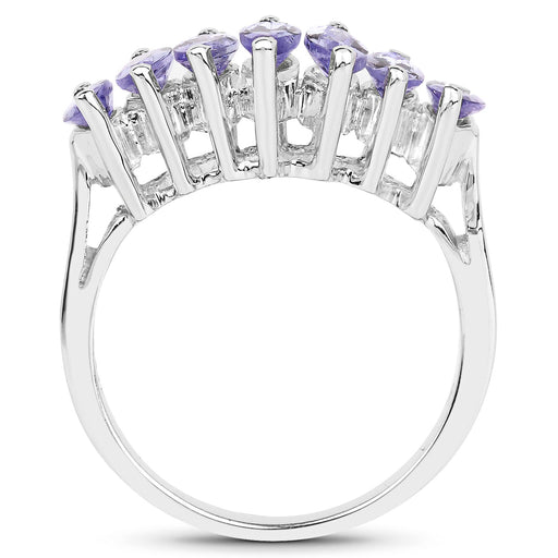 Bids.com 1.68 Carat Genuine Tanzanite .925 Sterling Silver Ring Rings White Smoke size 6.00,size 10.00,size 7.00,size 8.00,size 9.00,size 5.00