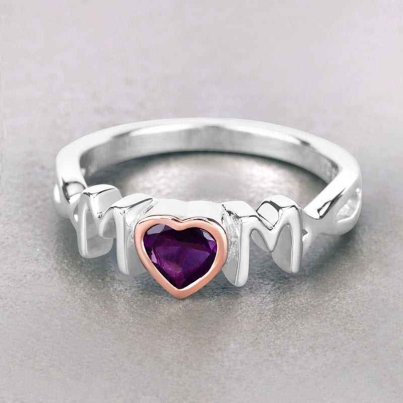 Bids.com 0.43 Carat Genuine Amethyst .925 Sterling Silver Ring Rings Gray size 6.00,size 7.00,size 8.00