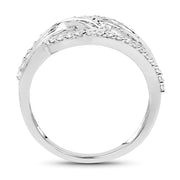 Bids.com 0.72 Carat Genuine White Diamond 14K White Gold Ring (E-F-G Color, VS-SI Clarity) Rings White Smoke size 6.00