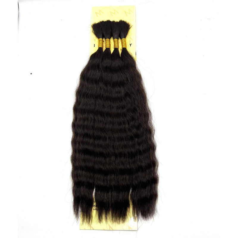 VIP Extensions Femi Collection The M Wet & Wavy Bulk, 14" Hair Extension White Smoke 4