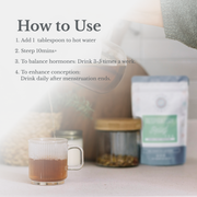 Euphoric Herbals FertiliTea Hormone Balancing Tea Herbal Tea Lavender 60 Cup Servings,30 Cup Servings