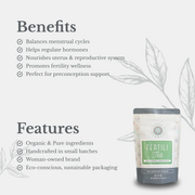 Euphoric Herbals FertiliTea Hormone Balancing Tea Herbal Tea Lavender 60 Cup Servings,30 Cup Servings