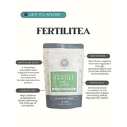 Euphoric Herbals FertiliTea Hormone Balancing Tea Herbal Tea White Smoke 60 Cup Servings,30 Cup Servings