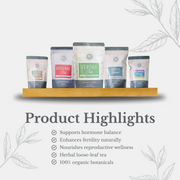 Euphoric Herbals FertiliTea Hormone Balancing Tea Herbal Tea Lavender 60 Cup Servings,30 Cup Servings
