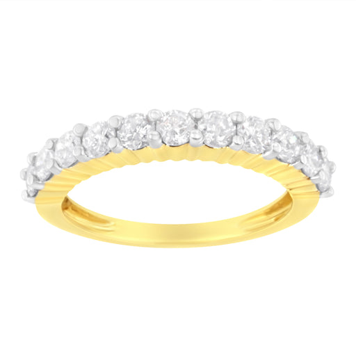Bids.com IGI Certified 1.0 Cttw Diamond 10K Yellow Gold Prong Set Fluted Band Style Wedding Ring (J-K Color, I1-I2 Clarity) - Size 7 Rings White Smoke 7 / Yellow.Gold,6 / Yellow.Gold,8 / Yellow.Gold,9 / Yellow.Gold
