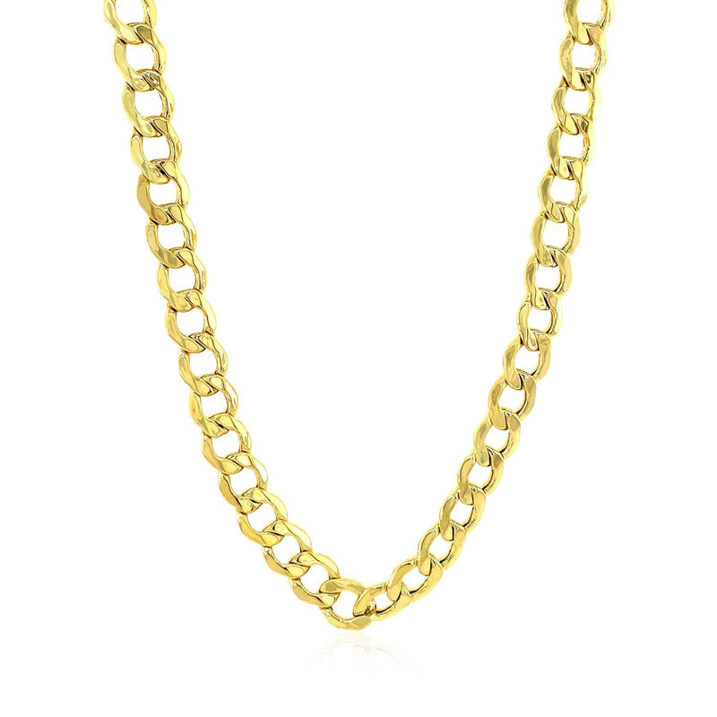Bids.com 6.1mm 10k Yellow Gold Curb Chain Necklaces White Smoke 20 / Yellow Gold,22 / Yellow Gold,24 / Yellow Gold