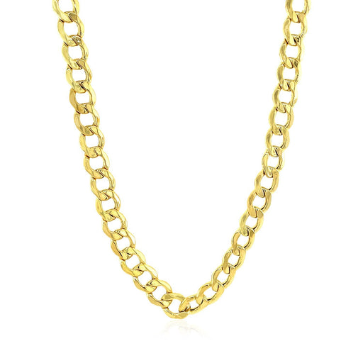 Bids.com 6.1mm 10k Yellow Gold Curb Chain Necklaces White Smoke 20 / Yellow Gold,22 / Yellow Gold,24 / Yellow Gold