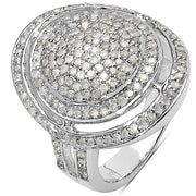 Bids.com 1.13 Carat Genuine White Diamond .925 Sterling Silver Ring Rings White Smoke size 7.00,size 6.00,size 8.00,size 9.00