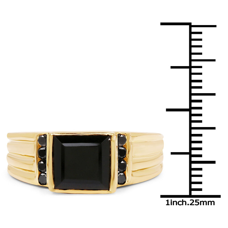 Bids.com 2.16 Carat Genuine Black Onyx and Black Diamond .925 Sterling Silver Ring Rings White Smoke size 6.00,size 7.00,size 8.00,size 9.00,size 5.00