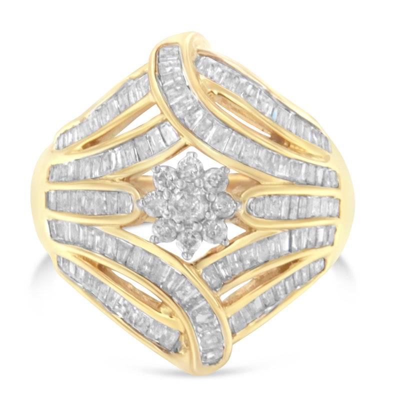 Bids.com 10K Yellow Gold Diamond Ring (1 Cttw, I-J Color, I2-I3 Clarity) - Size 7 Rings White Smoke 8 / Yellow.Gold,6 / Yellow.Gold,7 / Yellow.Gold,6.5 / Yellow.Gold,7.5 / Yellow.Gold
