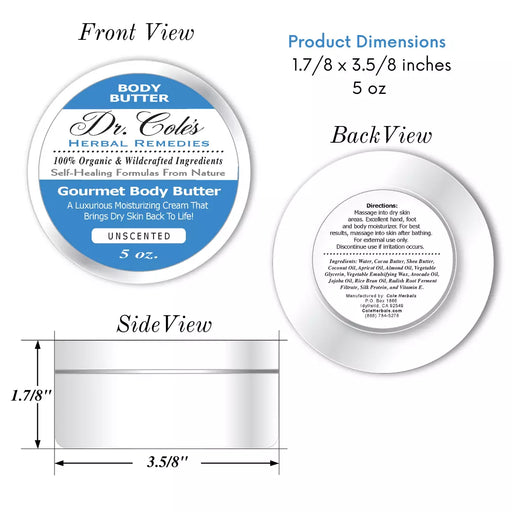 COLEHERBALS LLC Fresh Face Cream and Dr. Cole's Body Butter Bundle Herbal White Smoke