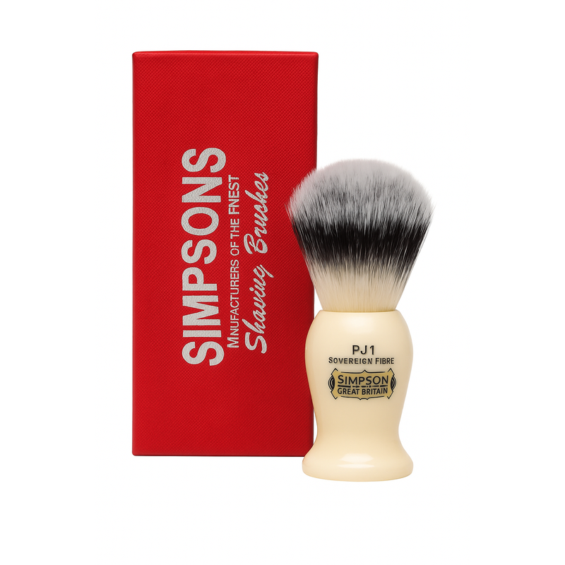 Simpsons Simpson Persian Jar 1 Sovereign Grade Synthetic Fibre Shaving Brush Shaving Brush White Smoke