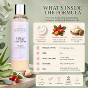 Glimmer Goddess® Organic Skin Care Organic Firming Body Lotion – Skin Tightening Formula Lotions & Creams Seashell Lightly Scented – soft essential oil scent,Unscented – great for extra-sensitive skin
