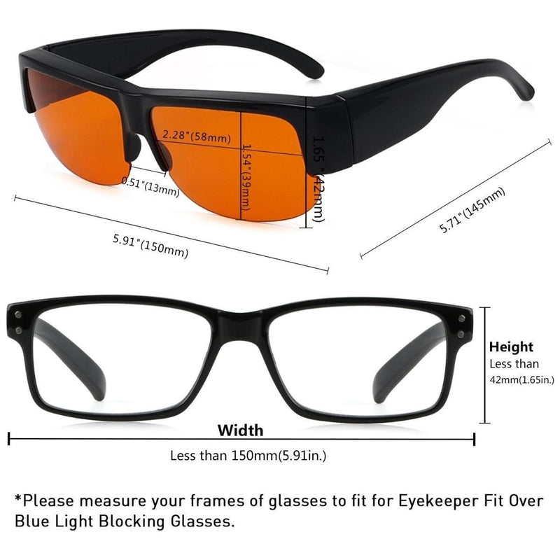 eyekeeper.com Fitover Glasses Blue Light Blocking Half-rim Computer Eyeglasses DSXM1803-A Eyeglasses Dark Slate Gray Black / without magnification,Black Red / without magnification,Tortoise / without magnification