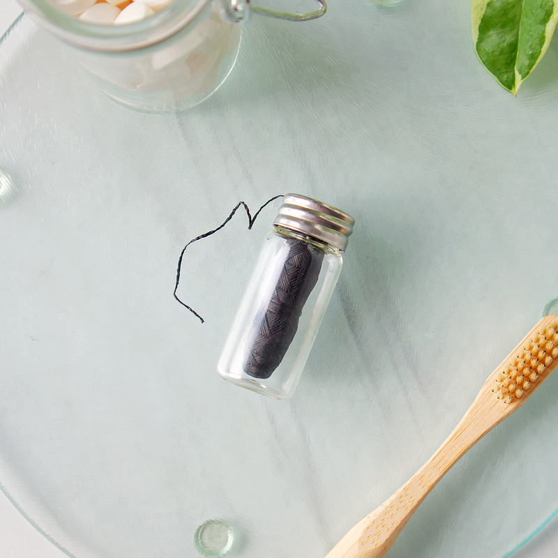 Love of Earth Co. Floss + Glass Case Light Gray Floss + Glass Case,Just the Floss (refill)