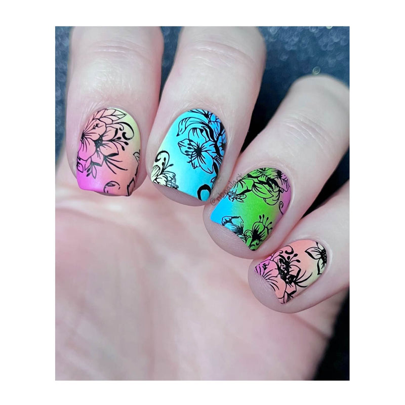UberChic Beauty Flourishing Paradise Stamping Plate Gray