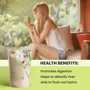 Gardenika Shop Detox Tea, Ayurvedic Cleanse with Dandelion & Lemongrass | Organic Loose Leaf Tea Khaki