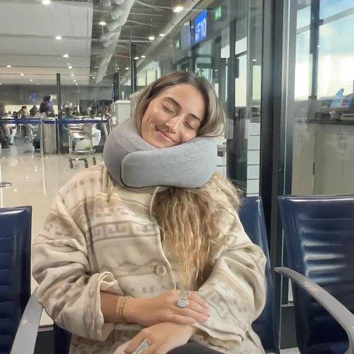 SmartPursue™ Travel pillow for long flights Neck Pillows Dim Gray Gray,Black,Pink,Navy Blue