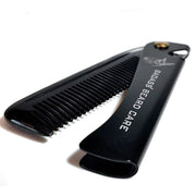 Badass Beard Care 2-in-1 Folding Ox Horn Comb COMB Black