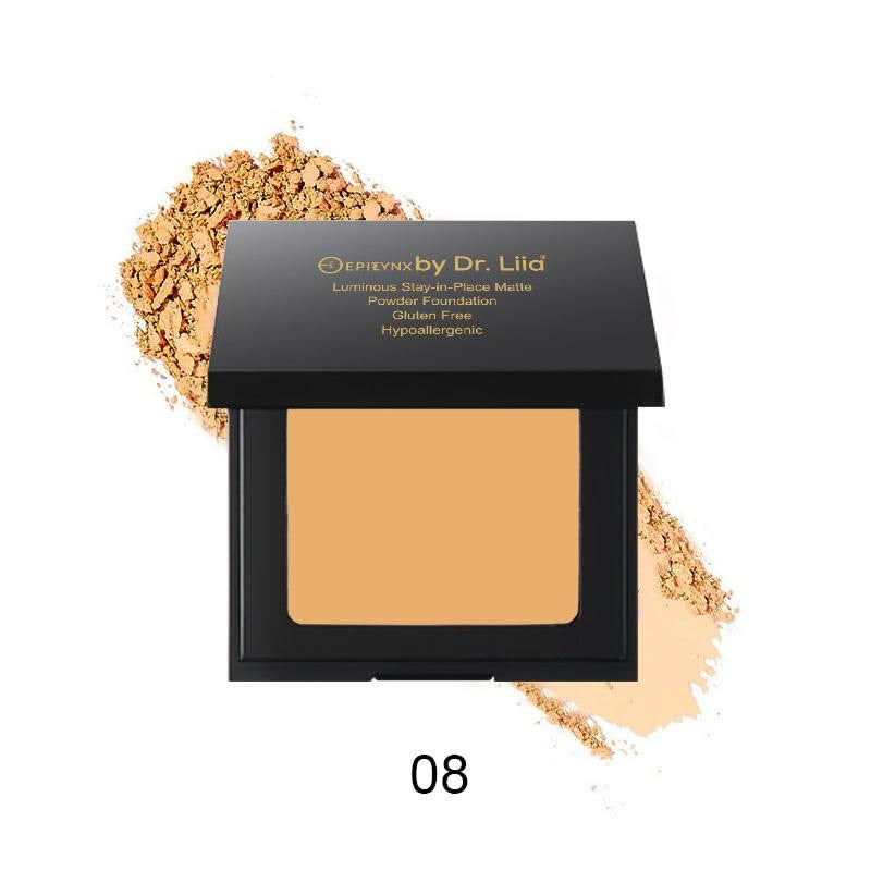 EpiLynx Luminous Matte Powder Foundation – Vegan, Gluten-Free, Allergen-Friendly Tan 1: Light,2: Apricot Light,3: Natural Beige,4: Warm,5: Mystic Beige,6: Sun Kissed