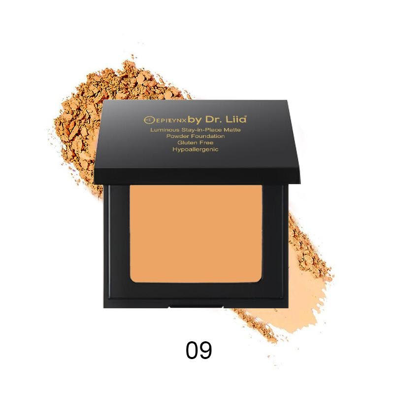EpiLynx Luminous Matte Powder Foundation – Vegan, Gluten-Free, Allergen-Friendly Sandy Brown 1: Light,2: Apricot Light,3: Natural Beige,4: Warm,5: Mystic Beige,6: Sun Kissed