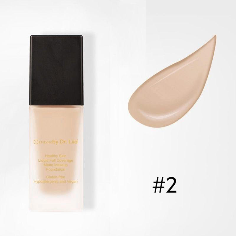 EpiLynx Healthy Skin Full Coverage Matte Foundation with SPF 30 – Vegan, Gluten-Free & Hydrating Beige 2: Cool Beige