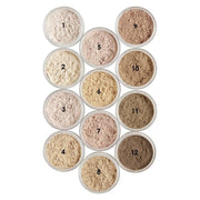 Sally B's Skin Yummies Lightweight Mineral Foundation for Daily Wear Makeup Gray #1 Cool Ivory,#2 Warm Ivory,#3 Cool Beige,#4 Warm Beige,#5 Naturally Fair,#6 Honey Beige,#7 Sunny Beige,#8 Amber Beige,#9 Suntan,#10 Cinnamon,#11 Honey Brown,#12 Mahogany