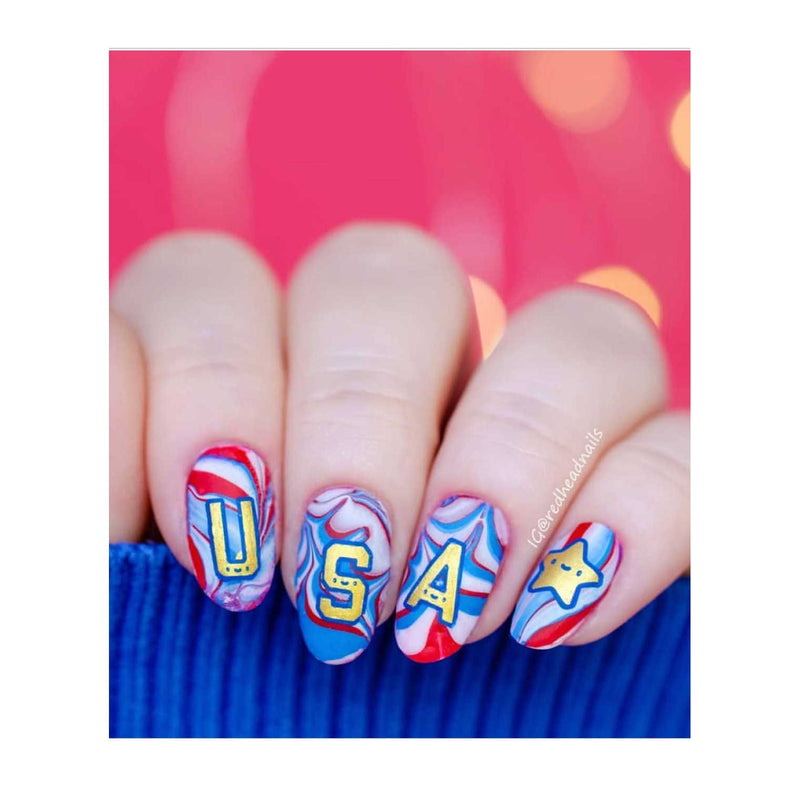 UberChic Beauty Fourth of July Kawaii Stamping Plate Gray
