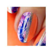 UberChic Beauty Plaid Freestyle Stamping Plate Coral